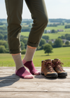 Tricolor 100% Merino Wool Socks | Beige