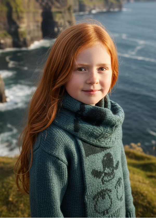 Kids Aran Sheep Scarf