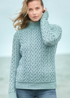 Aran Crafts Hearts High Neck Sweater | Mermaid