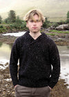 Donegal Wool Shawl Neck Sweater