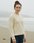 Unisex Aran Wool Sweater | Natural