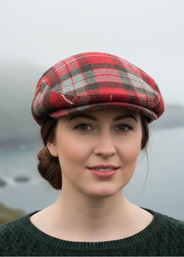 Pure Wool Aran Cap | Red Fraser