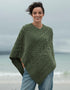 Aran Super Soft Poncho | Green