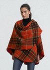 Lambswool Cape | Orange Tartan Mix