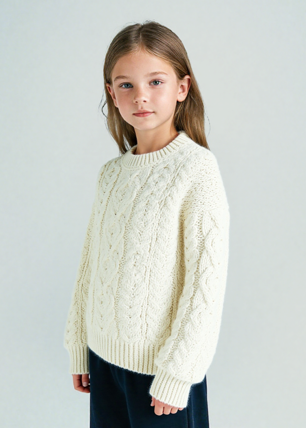 Kids Aran Sweater | Natural