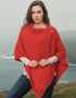 Glenbeigh Aran Cape | Coral - Clearance