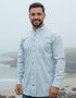 Traditional Irish Grandfather Shirt | Light Blue