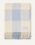 Foxford Cashmere Lambswool Noah Throw | Blue Natural Block