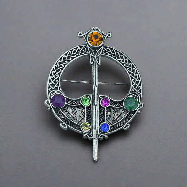 Rhodium Plated Tara Brooch