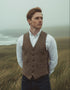 Donegal Tweed Brown Waistcoat - Hatman