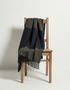 McNutt Cashmere & Merino Throw | Charcoal & Sunshine