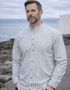 Traditional Irish Grandfather Shirt | Light Blue