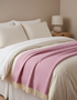 McNutt Lambswool Supersoft Blanket | Spotted Pink