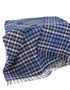 Large Irish Picnic Blanket Blue Small Block Check