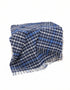 Large Irish Picnic Blanket Blue Small Block Check