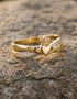 Claddagh-Ring aus 10-karätigem Gold mit Zirkonia