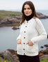 Aran Merino Wool Cable Knit Cardigan | Natural