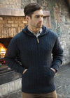 Aran Crafts Men’s Hooded Cardigan
