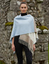 Jimmy Hourihan Fringed Shawl | Blue Block Check