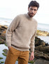Men's Fisherman Aran Rib Sweater | Oatmeal