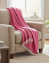 John Hanly Cashmere Merino Throw - Raspberry