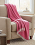John Hanly Cashmere Merino Throw - Raspberry