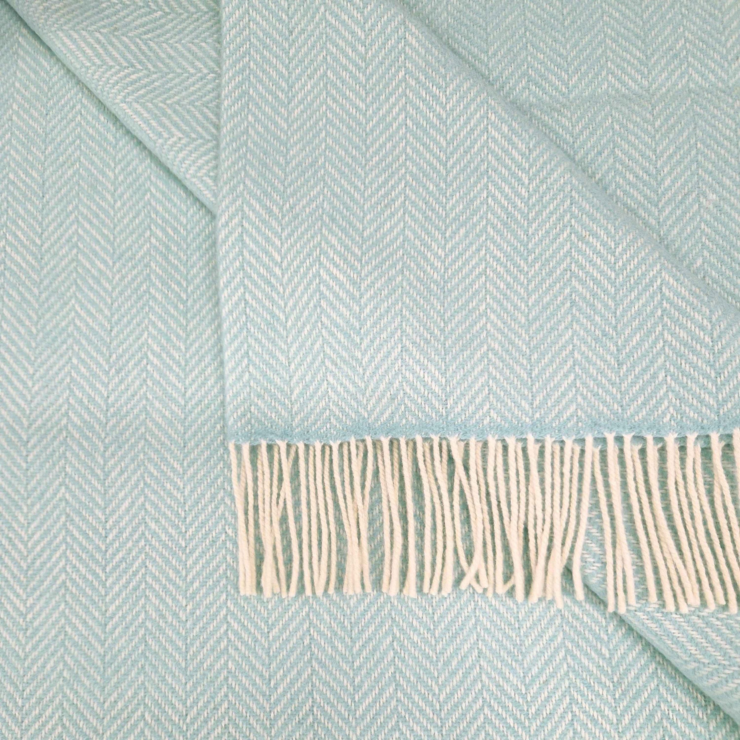 John Hanly Cashmere Merino Throw - Mint
