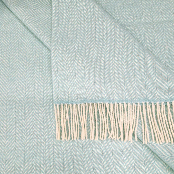 John Hanly Cashmere Merino Throw - Mint