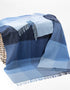 John Hanly Cashmere Merino Throw - Blue Mix Block