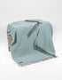 John Hanly Cashmere Duck Egg Herringbone Throw