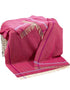 John Hanly Cashmere Merino Throw | Raspberry Cream