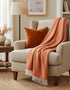 John Hanly Cashmere Throw | Orange Bronze