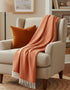 John Hanly Cashmere Throw | Orange Bronze