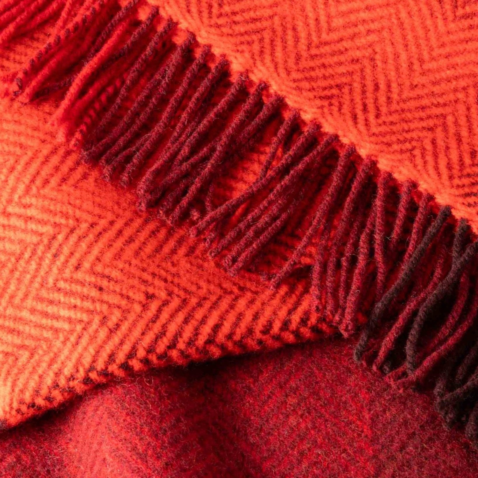 John Hanly Cashmere Throw | Red Wine Burgundy