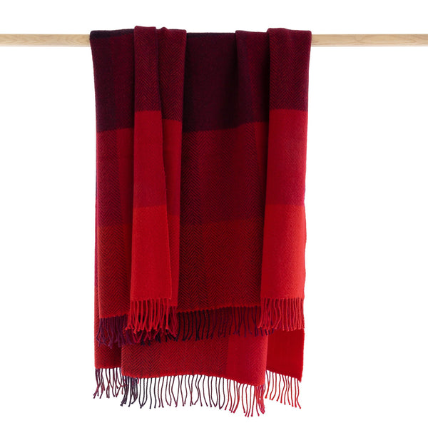 John Hanly Cashmere Throw | Red Wine Burgundy