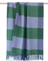 John Hanly Cashmere Throw | Green Lavender Block Check