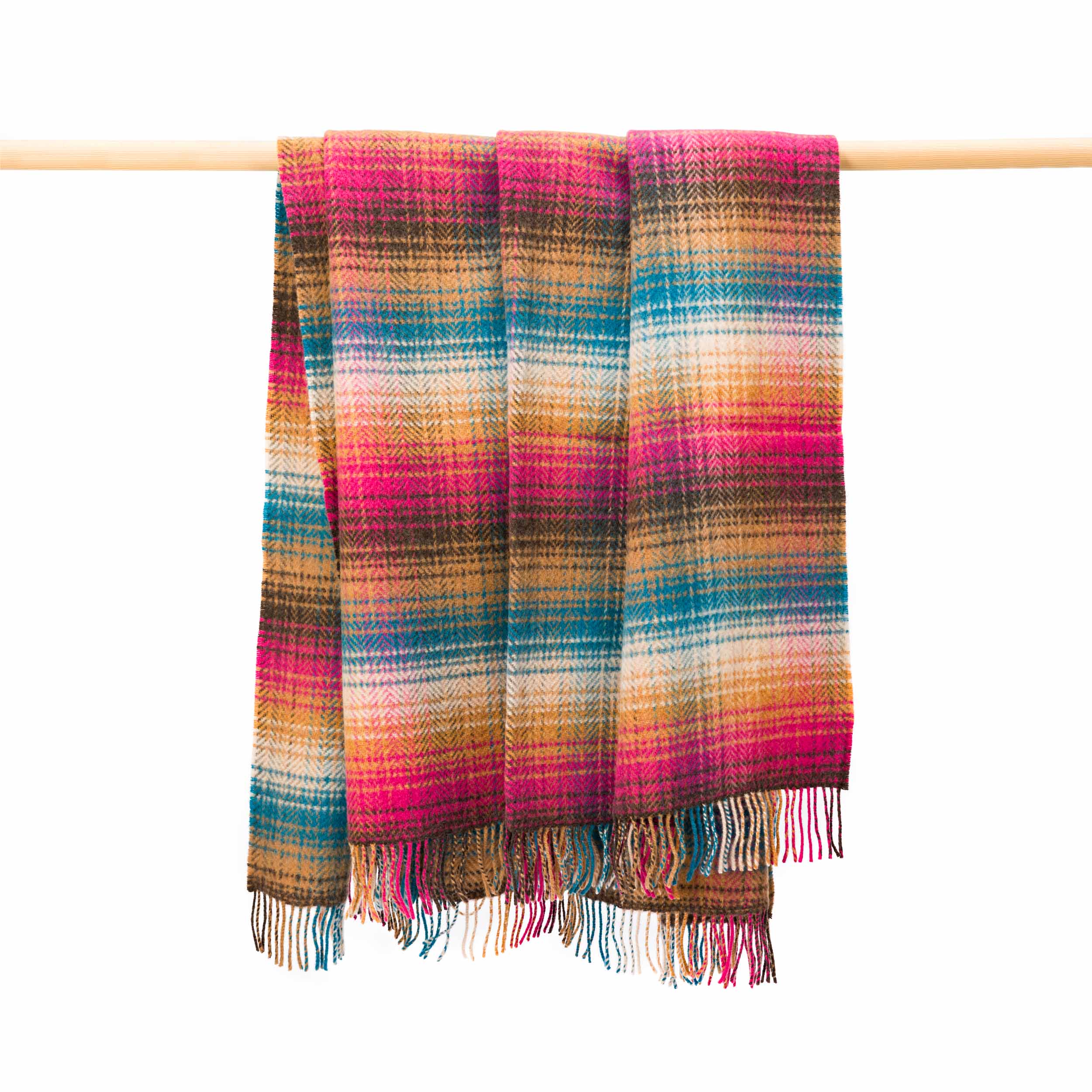 John Hanly Cashmere Throw | Multi Check