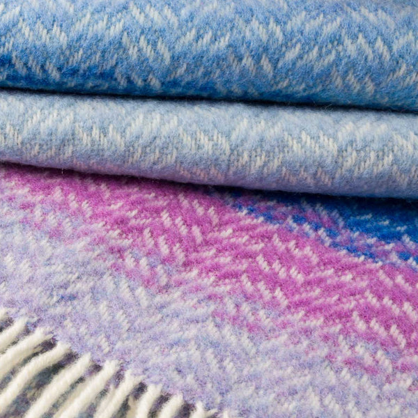 John Hanly Cashmere Throw | Blue Lavender Purple