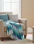John Hanly Cashmere Throw | Aqua Teal Mist