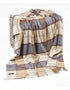 Merino Wool Cashmere Throw Grey Mustard Plaid