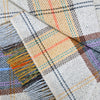 Close-up of plaid fabric with multicolor pattern