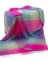 John Hanly Cashmere Merino Throw | Red Green Denim