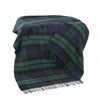 John Hanly Cashmere Merino Throw - Navy Green