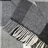 black and white herringbone patterned throw