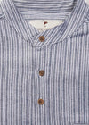 Lee Valley Flannel Grandfather Shirt | Grey Stripe