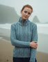 Cable Knit Aqua Aran Cardigan