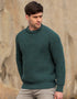 Fishermans Rib Crew Neck Sweater | Green
