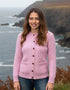 Aran Lumber Cardigan | Pink