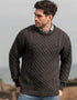 Aran Crew Neck Merino Sweater | Charcoal