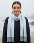 John Hanly Merino Scarf | Baby Blue